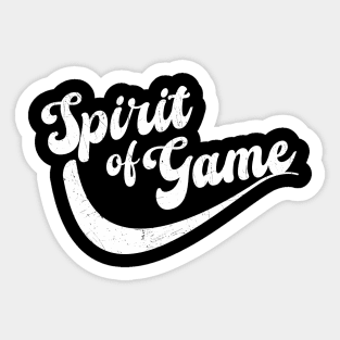 Spirit of Game | White Grunge Sticker